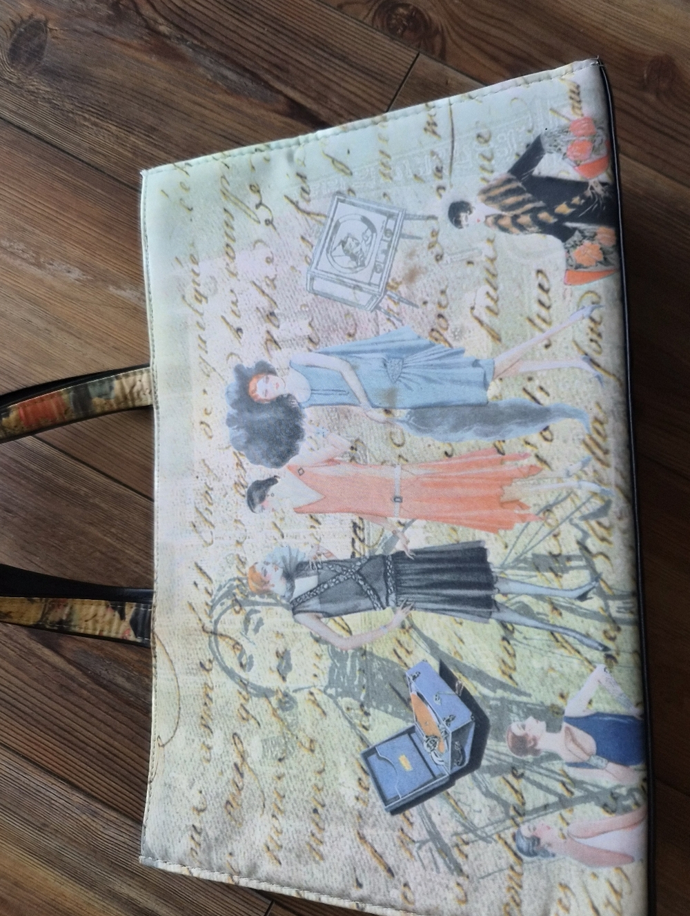 Fashion Illustration Tote Bag Featuring Vintage-style From The 1920s - Picture 6 of 11